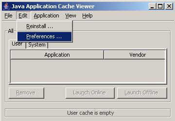 Java Application Cache Viewer